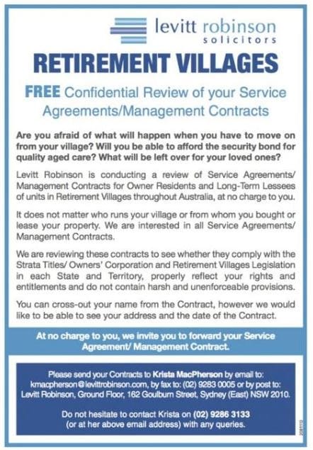 Background: Aveo / Levitt Robinson Class Action August 2017 post image