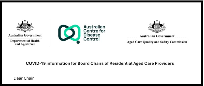 Aged Care Quality and Safety Commissioner & CMO write to aged care board Chairs of Covid, flu surge post image