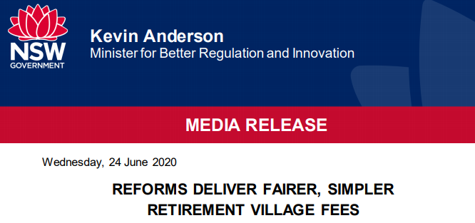 Retirement Living Council and NSW Resident Association negotiate an adjusted 6 and 12 month buyback agreement, 42 days fee waiver and new aged care rule post image