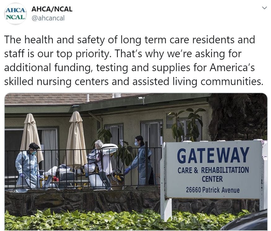 US: aged care peak body asks Trump administration for $15.5 billion “emergency response fund” – 5,000 facilities with COVID-19 post image