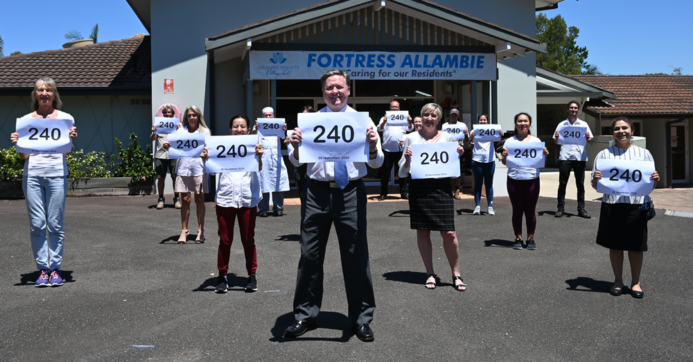 Allambie Heights Village aged care home marks 240 days without colds, flu or COVID-19 post image
