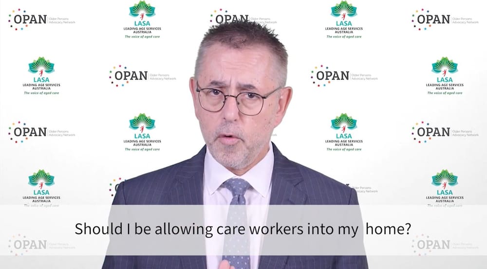 LASA and OPAN release new video series with Dr Norman Swan amid reports up to 30% of home care clients turning down services during COVID-19 post image