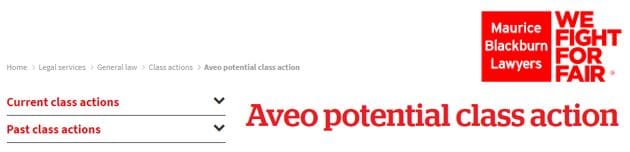 Maurice Blackburn advertising for Aveo clients to join a potential class action post image