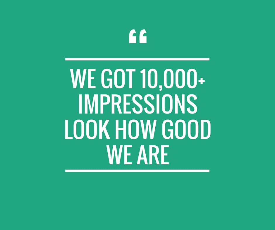 Your IMPRESSIONS don’t impress me post image