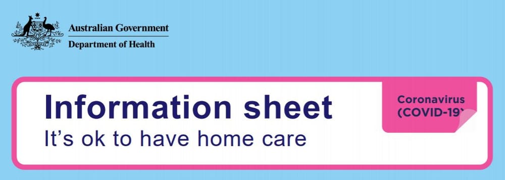 “It’s ok to have home care”: Department of Health issues flyers for home care staff to hand to clients post image