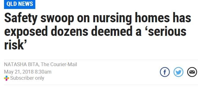The Courier-Mail ‘exposes’ 36 aged care homes as “high-risk”: advocacy groups cite lack of nurses post image