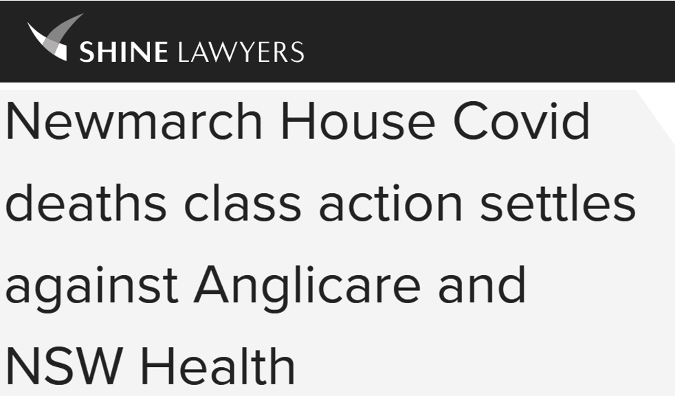 Confidential settlement on Anglicare Sydney's Newmarch House COVID-19 class action post image