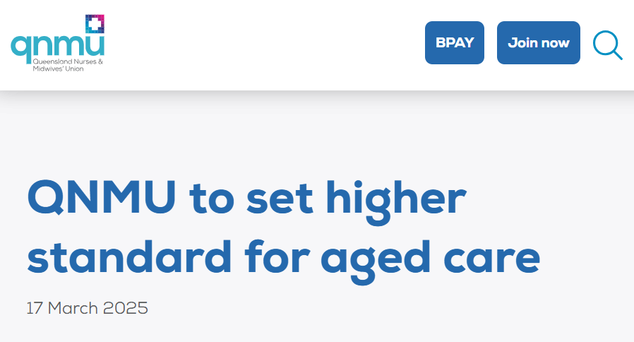 QLD nurses' union seeks FWC approval to negotiate pay and conditions with three aged care providers in sector first post image