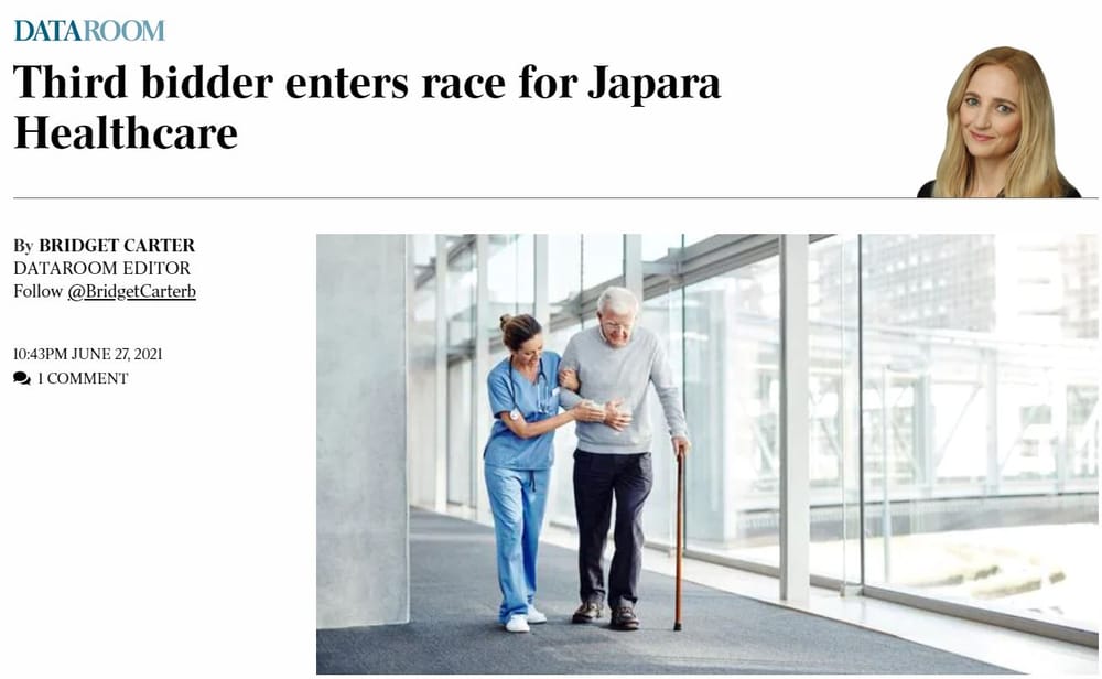 Mystery third bidder goes to bat for Japara Healthcare: The Australian post image