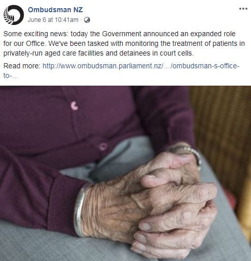 NZ: Ombudsman to start monitoring private aged care following negative media reports post image