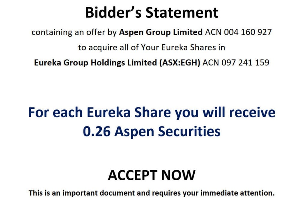 Aspen makes formal offer to buy seniors rental accommodation operator Eureka Group post image