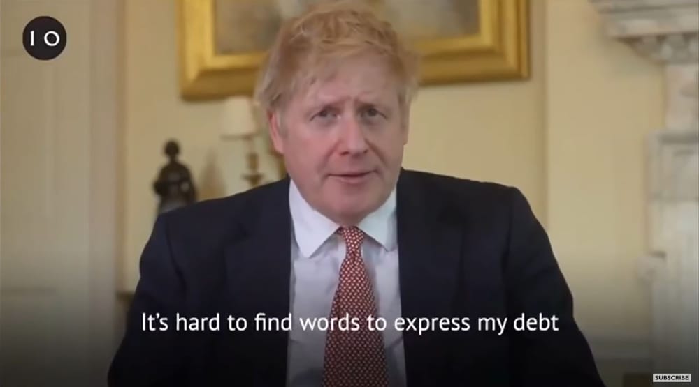 UK: Boris Johnson praises NHS staff who saved his life post image