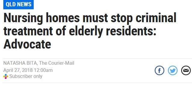 QLD’s Public Advocate warns against “criminal treatment” of aged care residents: The Courier-Mail post image