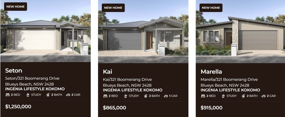 Ingenia Lifestyle's newest land lease community in Blueys Beach, NSW, is selling 2-bedroom homes for up to $1.25M post image