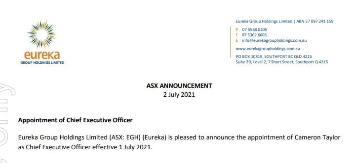 Listed rental village operator Eureka appoints COO Cameron Taylor as its CEO post image