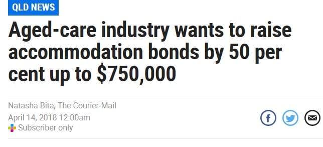 “Aged care cash grab”: Courier Mail targets RAD threshold increase to $750K post image