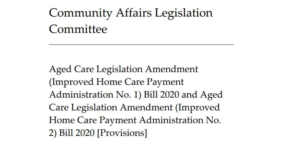 Senate inquiry report on new home care payment in arrears recommends bill be passed post image