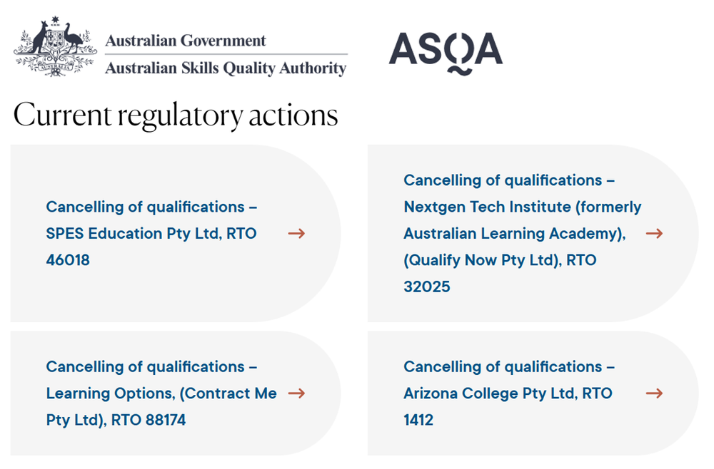 3,800 aged care qualifications cancelled by Federal VET regulator post image