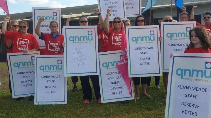 Aged care workers at private Caboolture (QLD) facility stage union backed public protest despite 9% pay offer post image