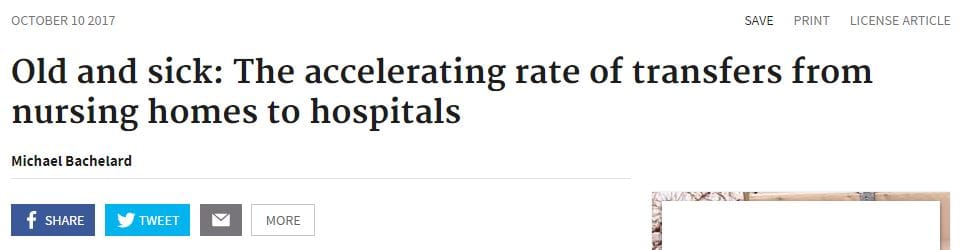 25% jump in aged care residents being transported to hospital: Fairfax Media post image