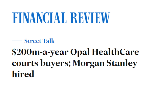 Owners of Australia's largest aged care provider Opal HealthCare consider sale post image