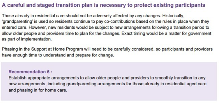 Aged Care Taskforce: Funding shift for residential and home care post image
