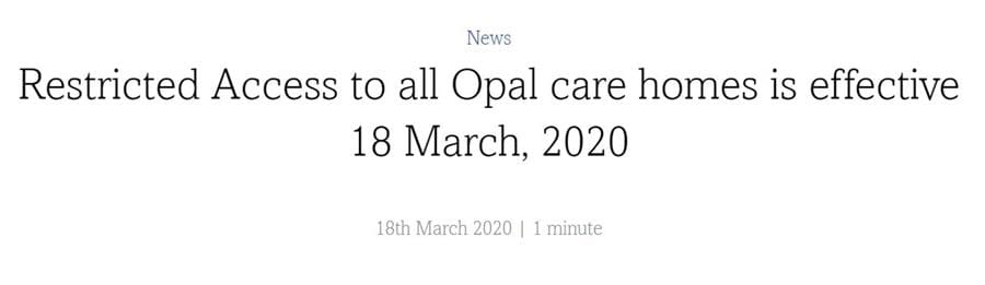 Resident diagnosed at Opal’s Quakers Hill home – despite strict controls post image