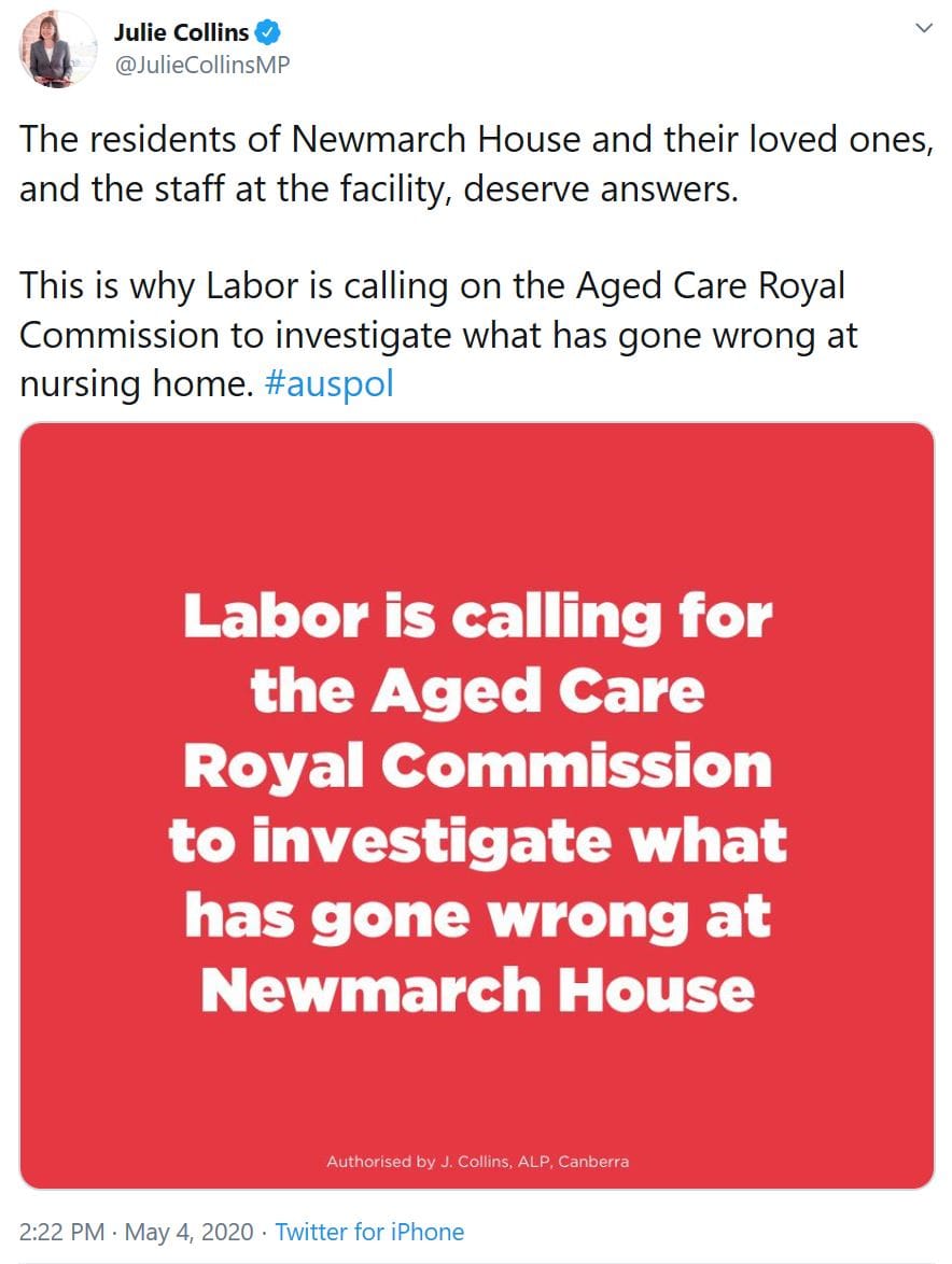 Labor calls for Royal Commission to investigate Newmarch House post image
