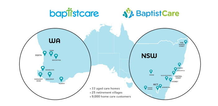 BaptistCare NSW & ACT and Baptistcare WA merge to create one of Australia’s largest NFP village and aged care providers post image