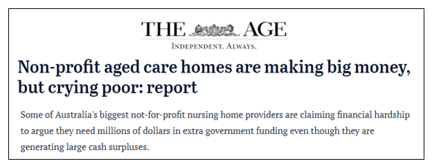 Unions taking the fight to the aged care Not For Profits as well post image