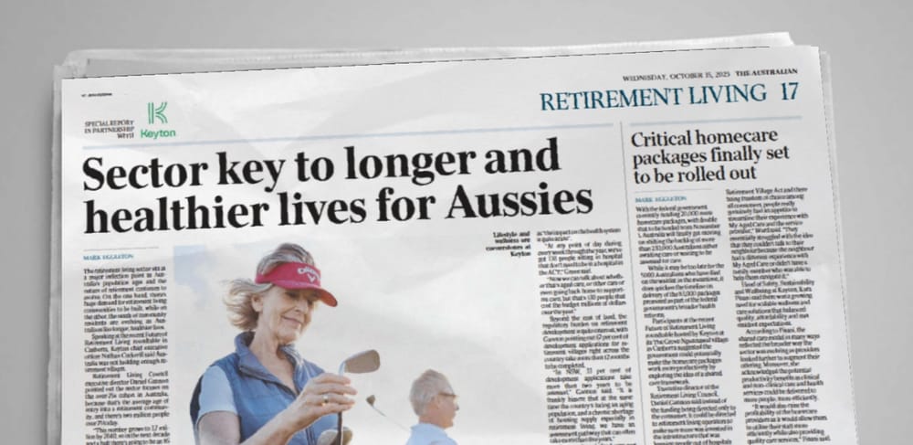 Keyton’s thought leadership in a sea of misunderstanding on what retirement villages are post image