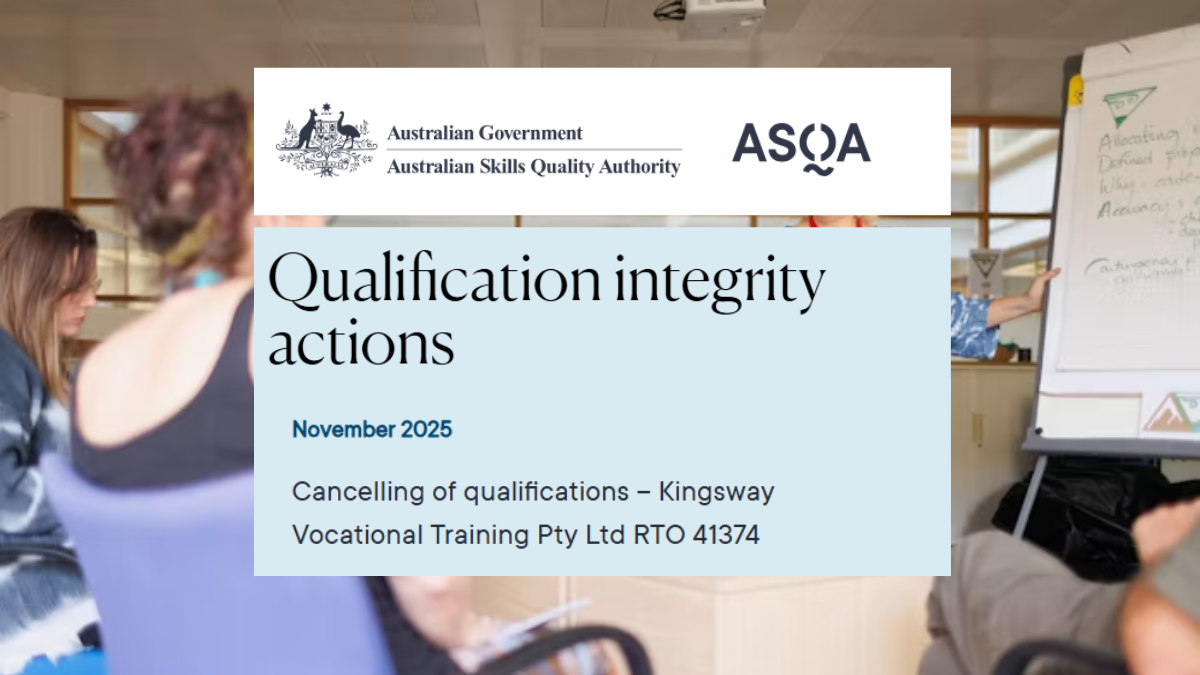 ASQA ramps up crackdown on care training providers post image