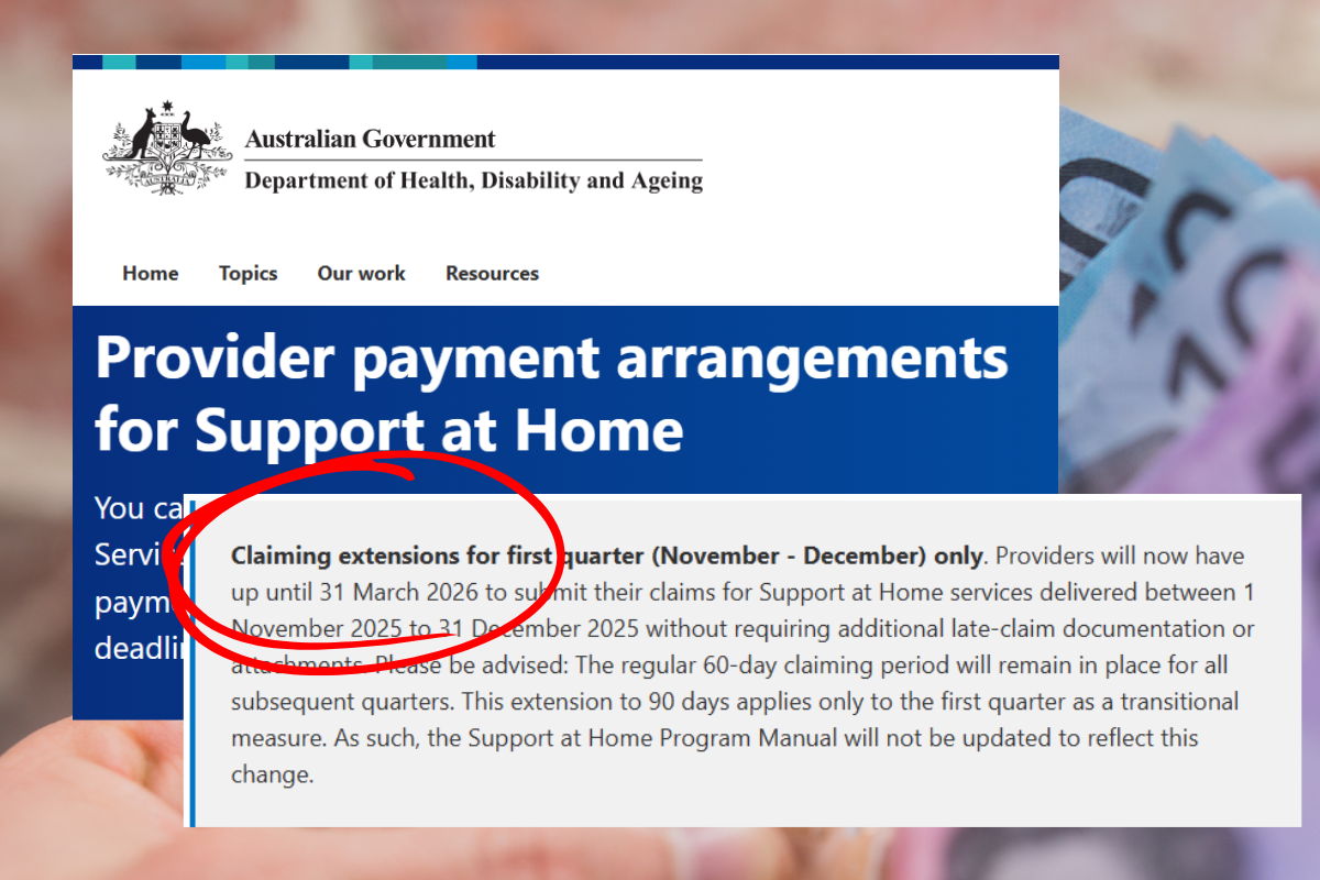 Government extends deadline for first Support at Home claims post image