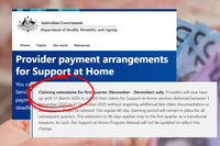 Government extends deadline for first Support at Home claims post image
