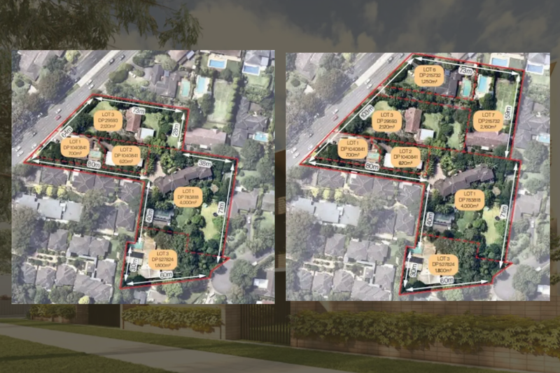 Images showing the approved site (pictured left) and location of proposed expansion (right)